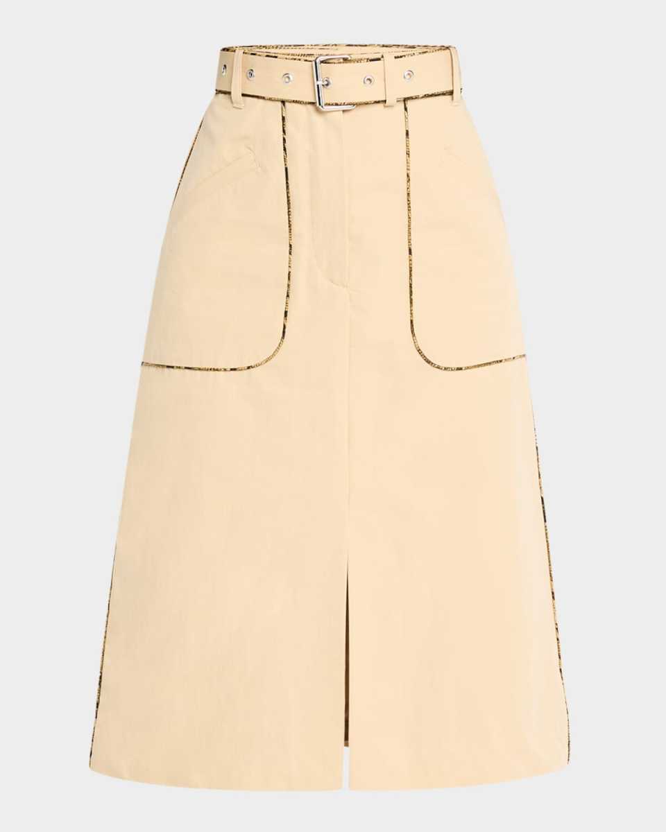 Sheraz Belted Knee Skirt